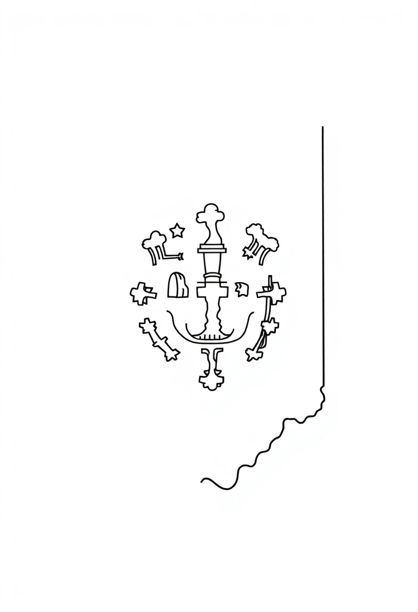 Indiana State Flag coloring page, free printable