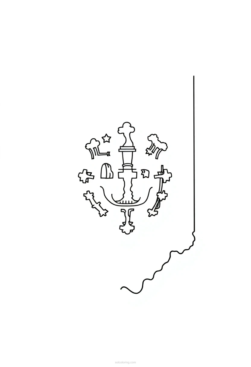 Indiana State Flag coloring page for kids