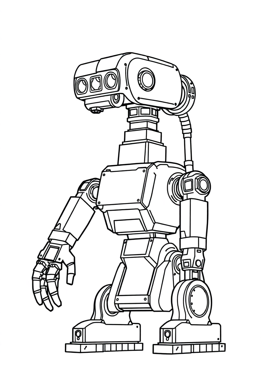 Industrial Assembly Robot coloring page, free printable