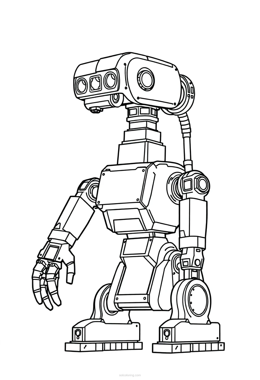 Industrial Assembly Robot coloring page for kids