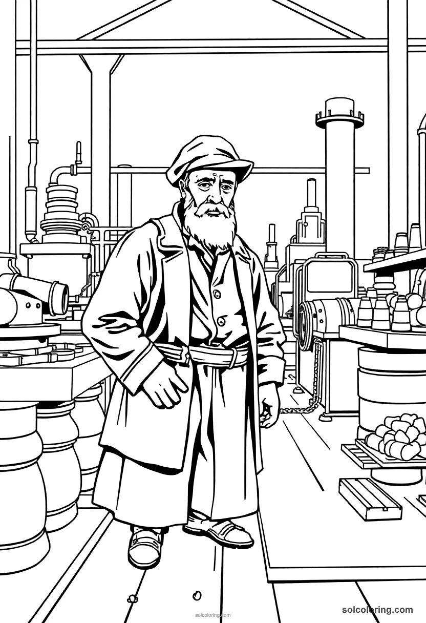 Industrial Revolution Factory Floor coloring pages