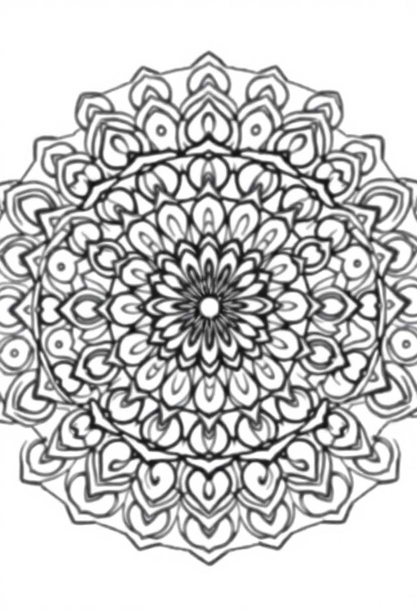 Interlocking Circles Pattern coloring page for kids