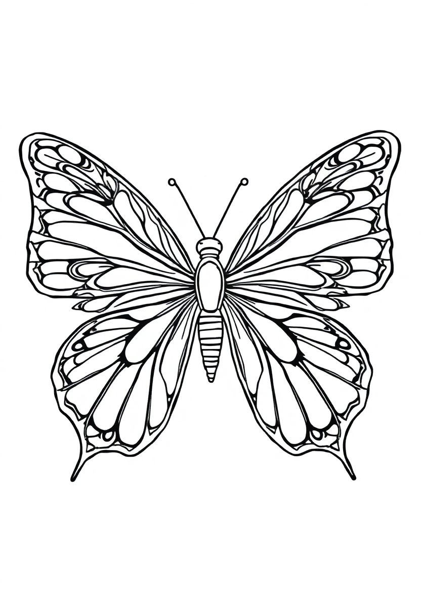 Intricate Butterfly Wings coloring pages