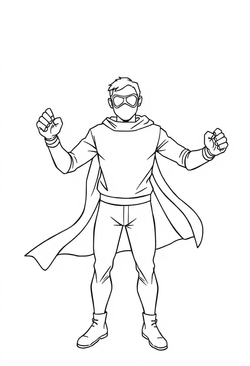 Invisible Hero coloring pages