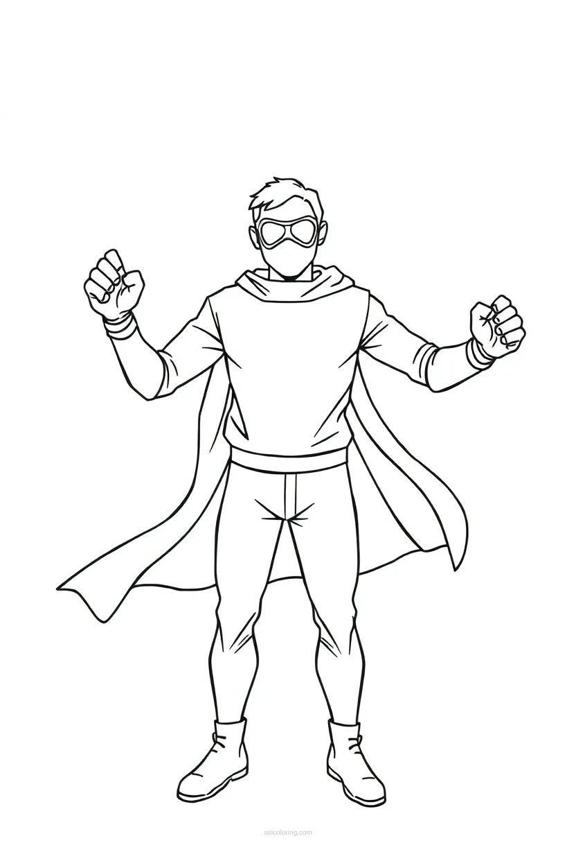Invisible Hero coloring page for kids