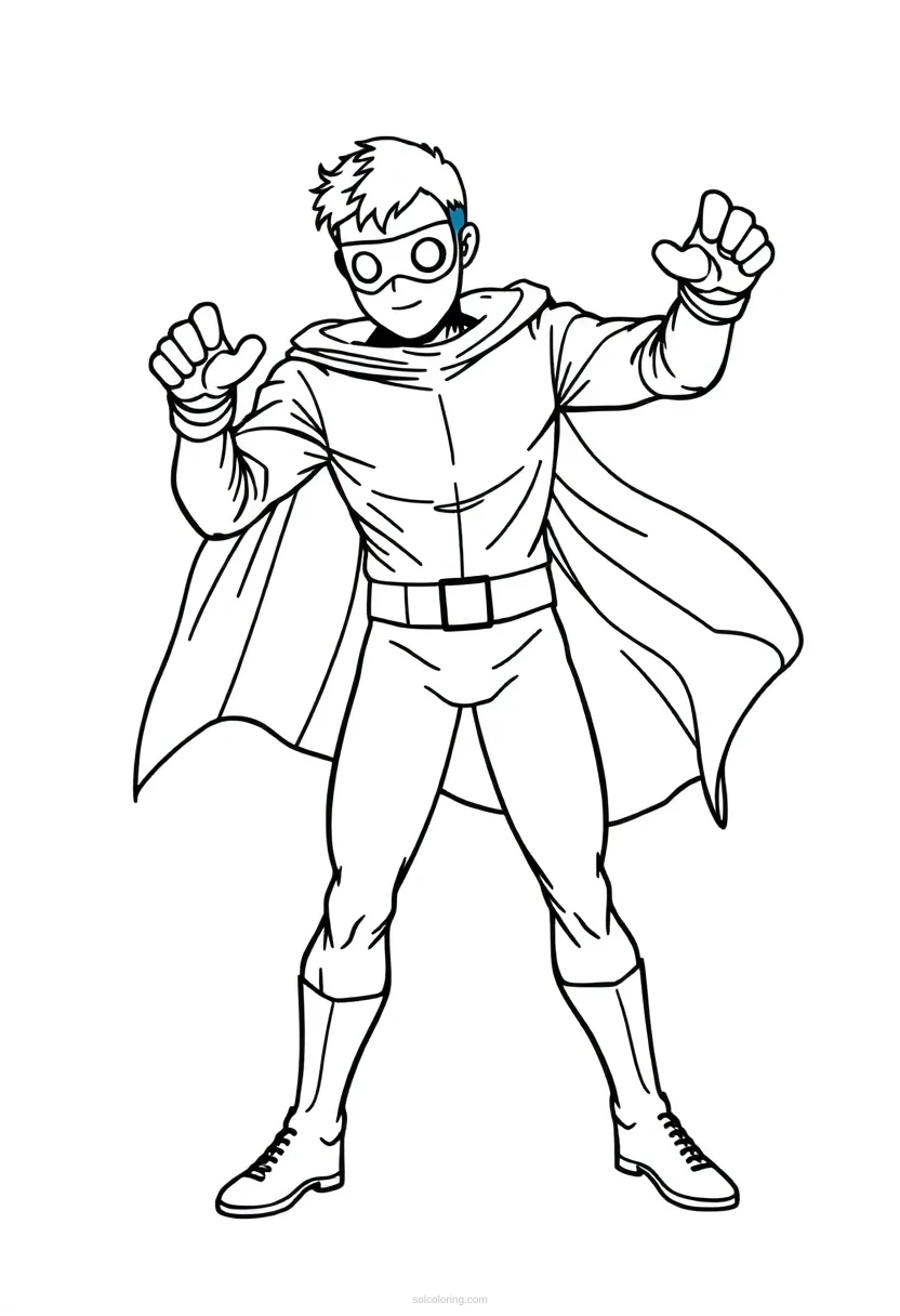 Invisible Hero coloring page for kids
