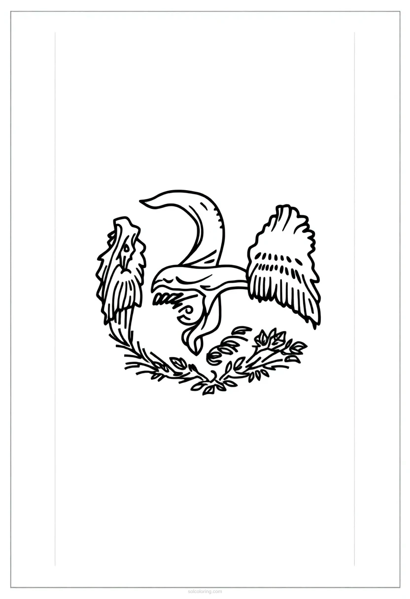 Iowa State Flag coloring page for kids