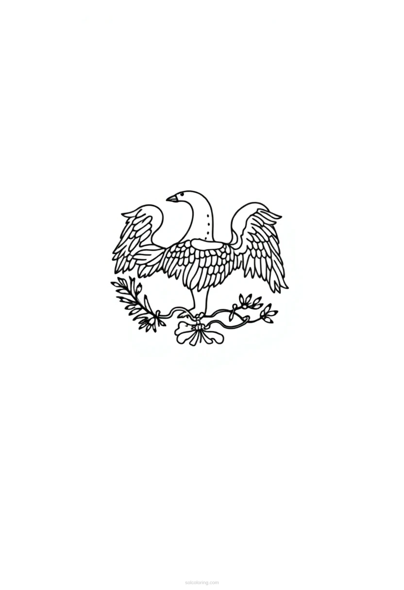 Iowa State Flag coloring page for kids