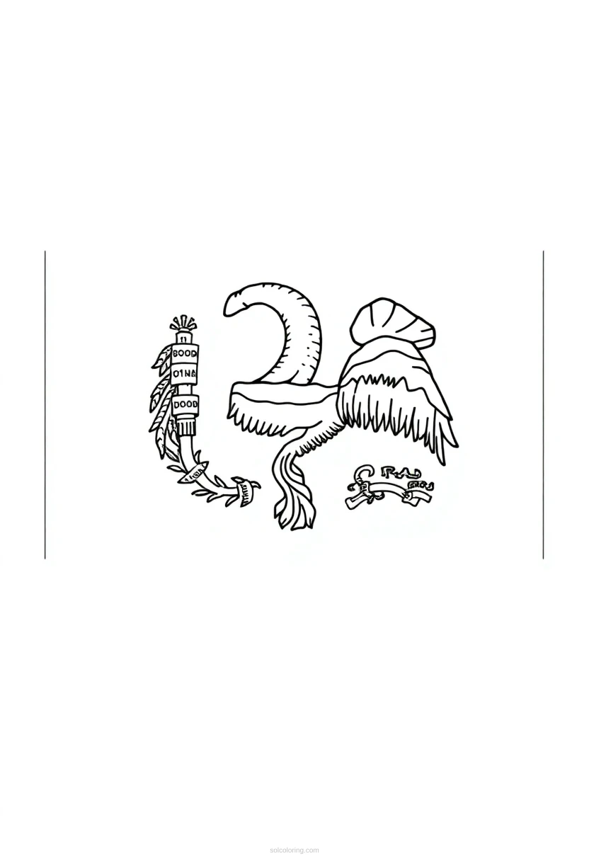 Iowa State Flag coloring page for kids