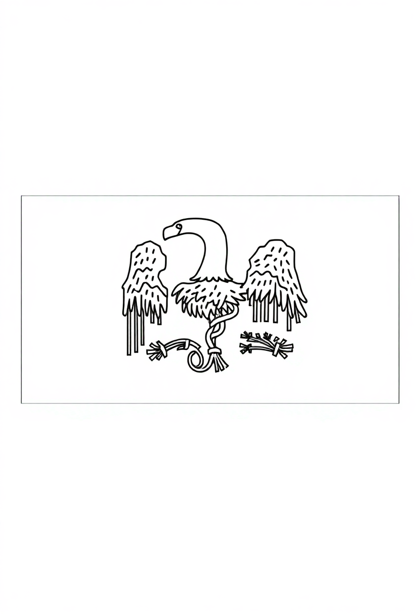 Iowa State Flag coloring page, free printable