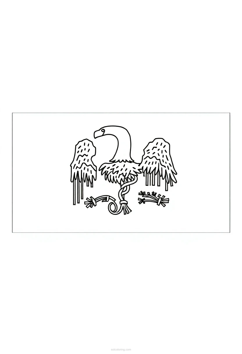 Iowa State Flag coloring page for kids