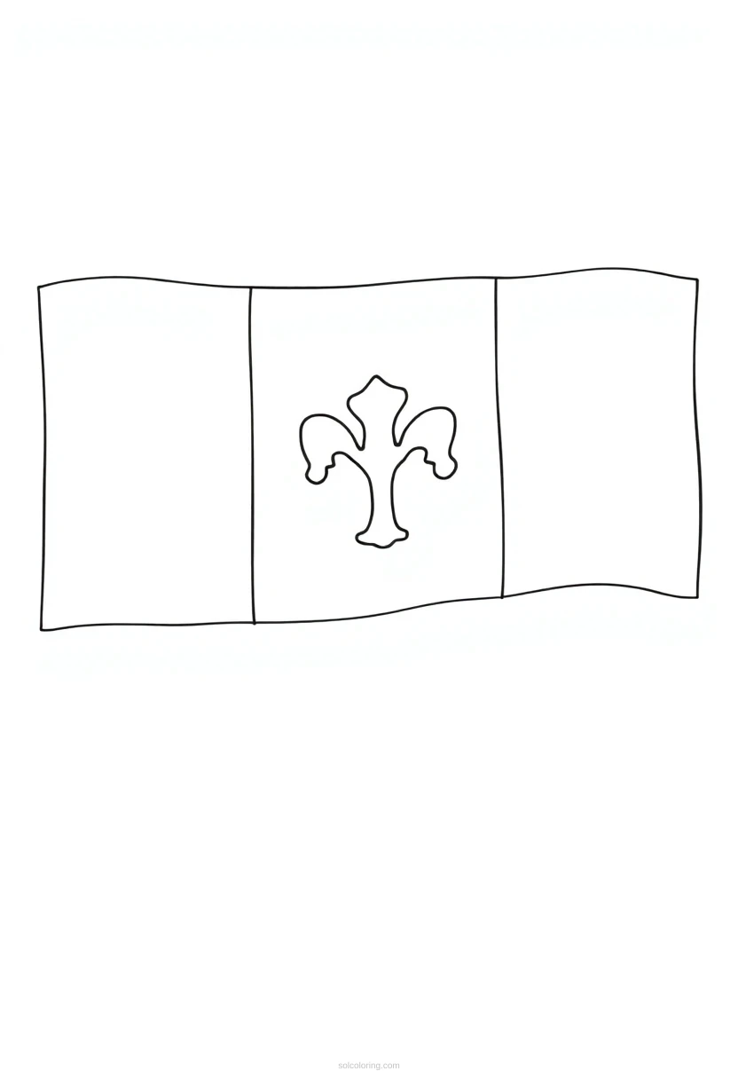 Irish Flag coloring page for kids