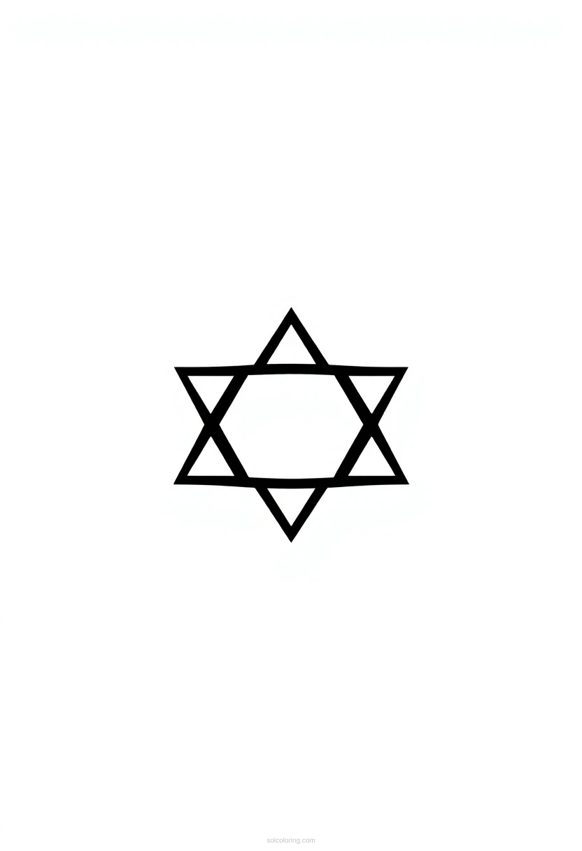 Israeli Flag coloring page for kids