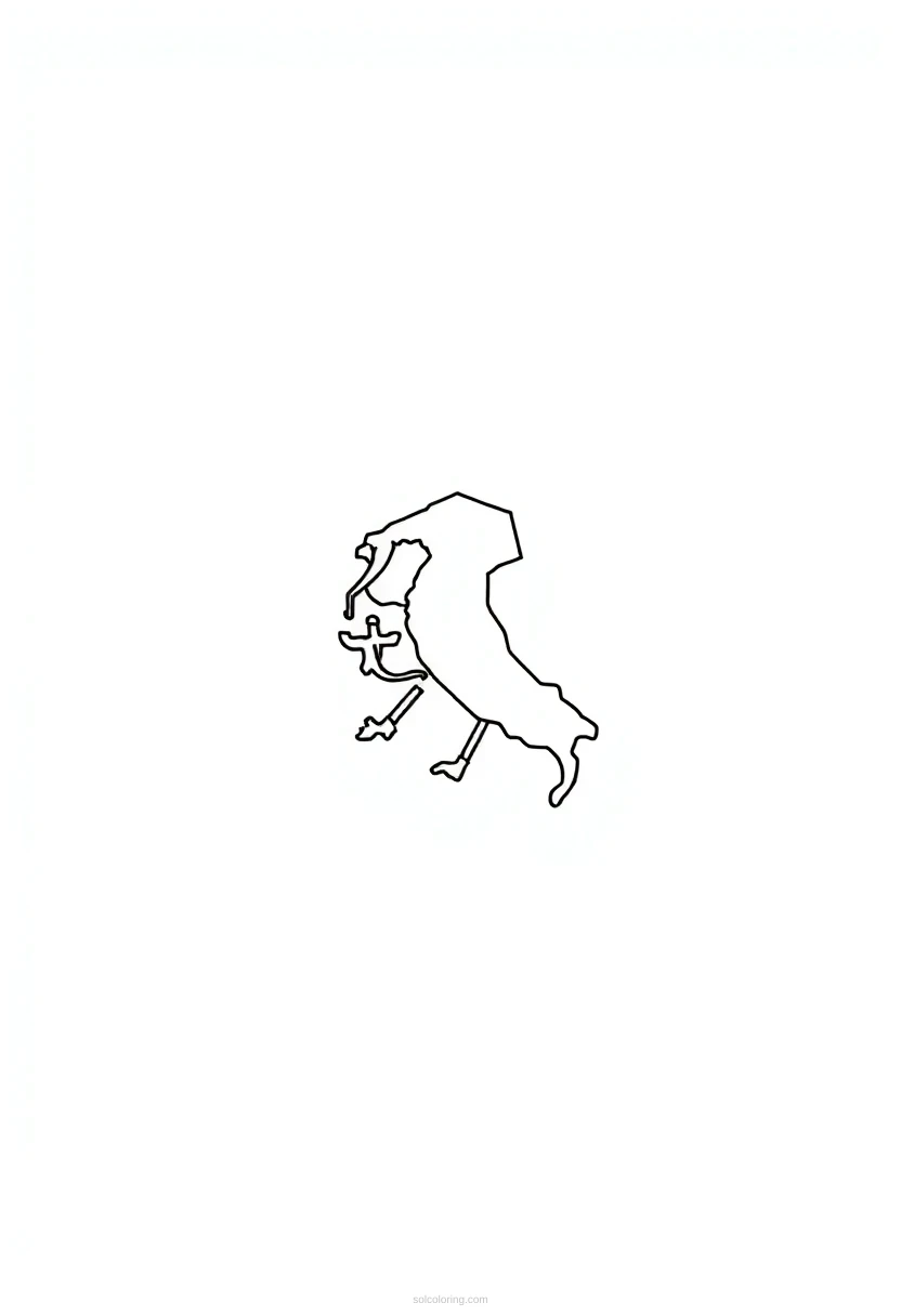 Italian Flag coloring page for kids