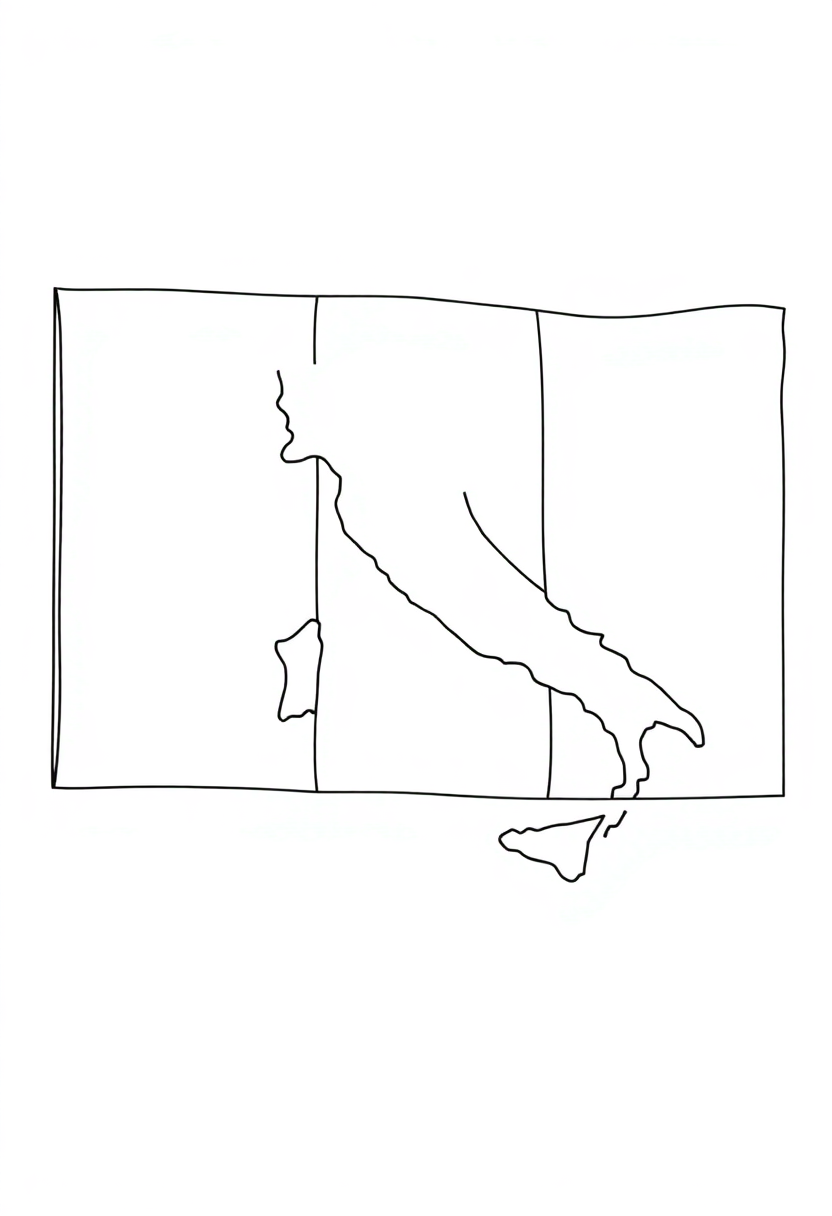 Italian Flag coloring page, free printable