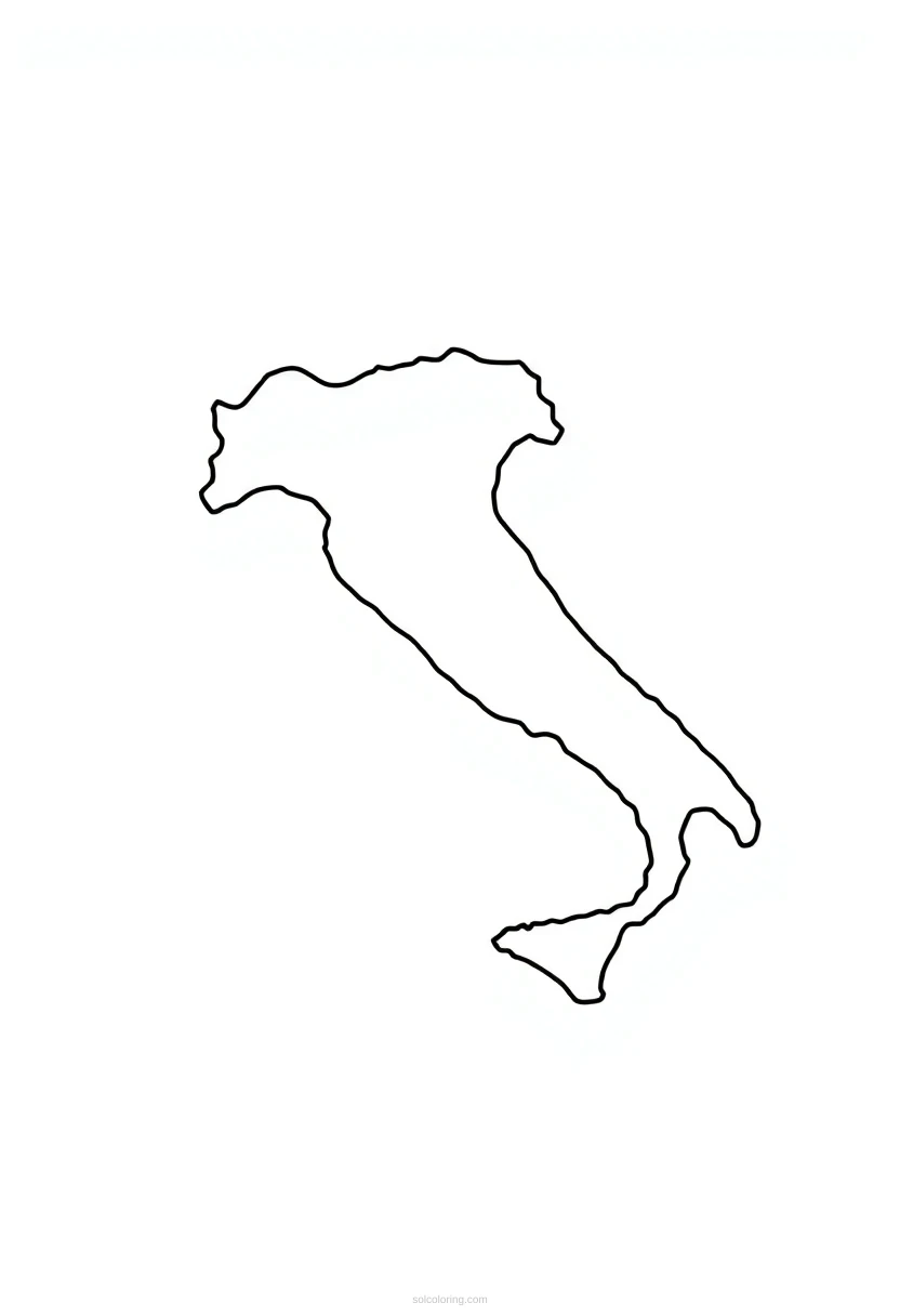 Italian Flag coloring page for kids
