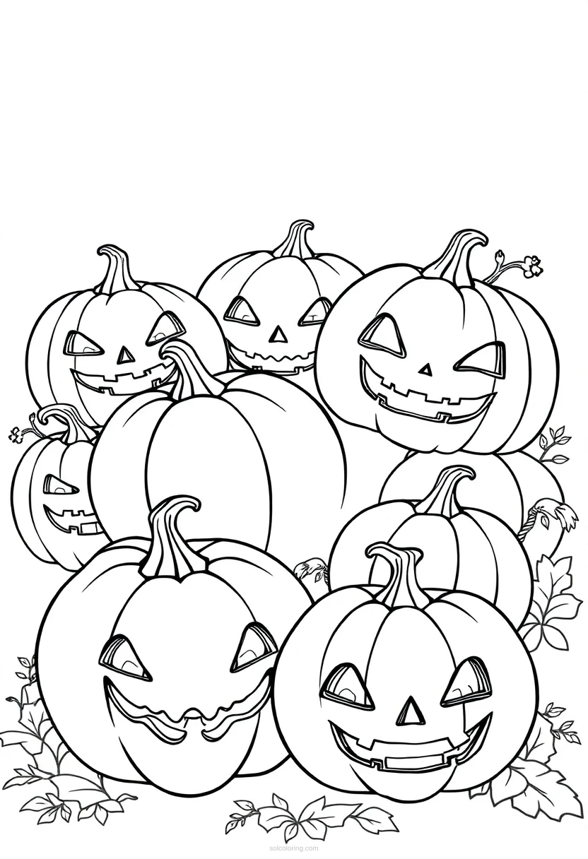Jack O Lantern Pumpkins coloring pages