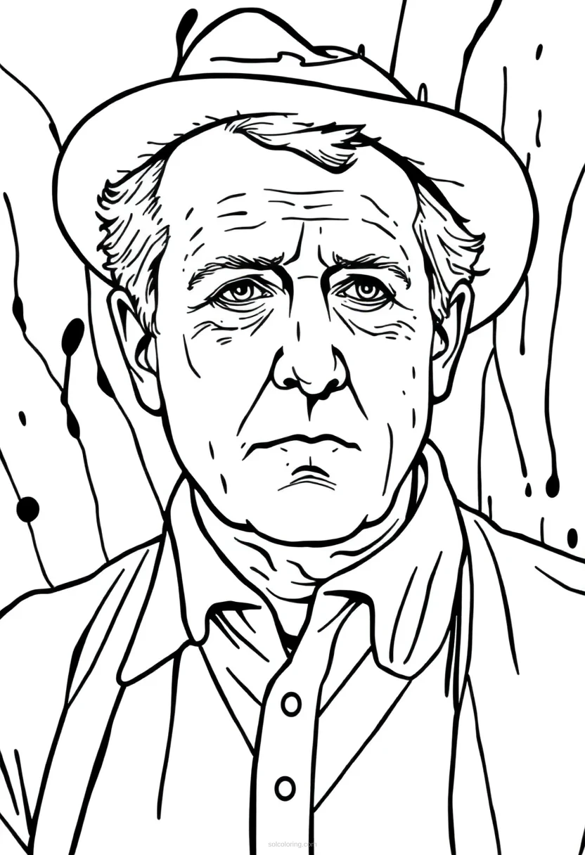 Jackson Pollock Action Painting coloring pages