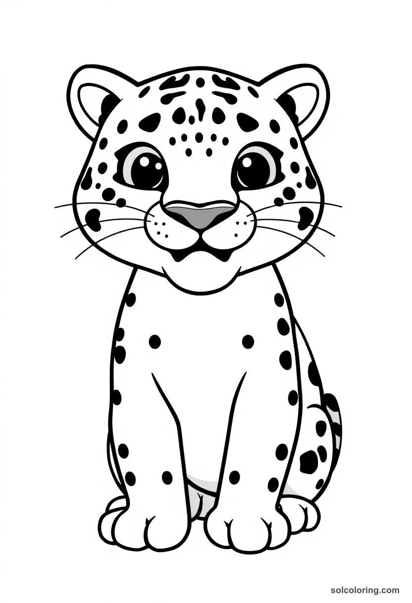 Cute Cartoon Jaguar