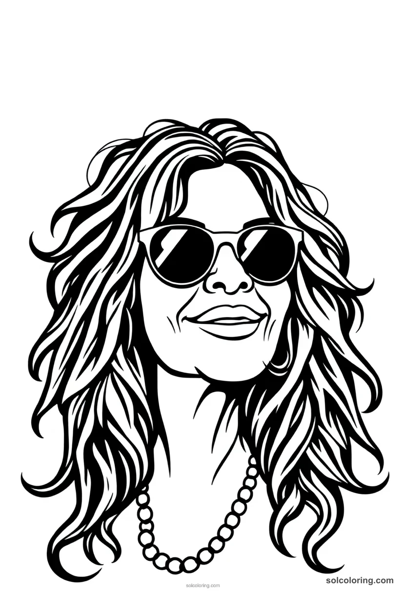 Janis Joplin coloring pages