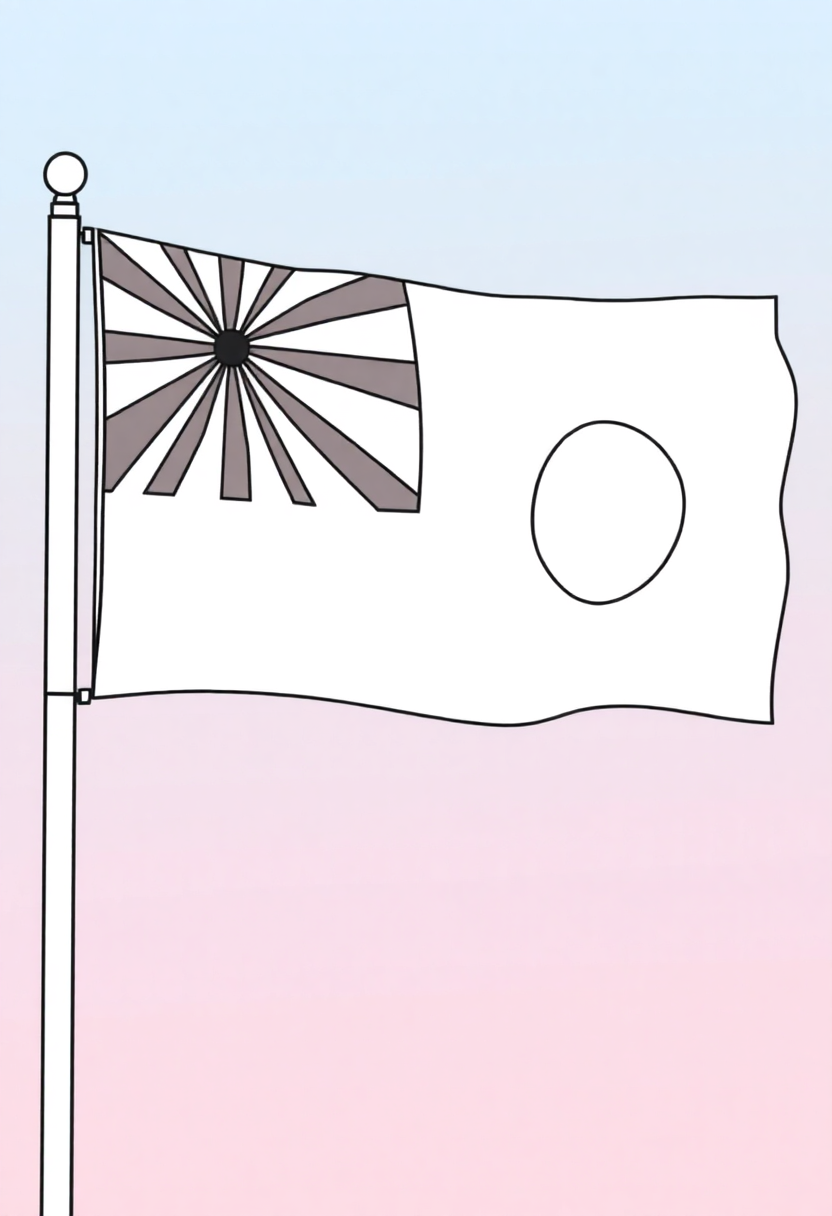 Japanese Flag coloring pages