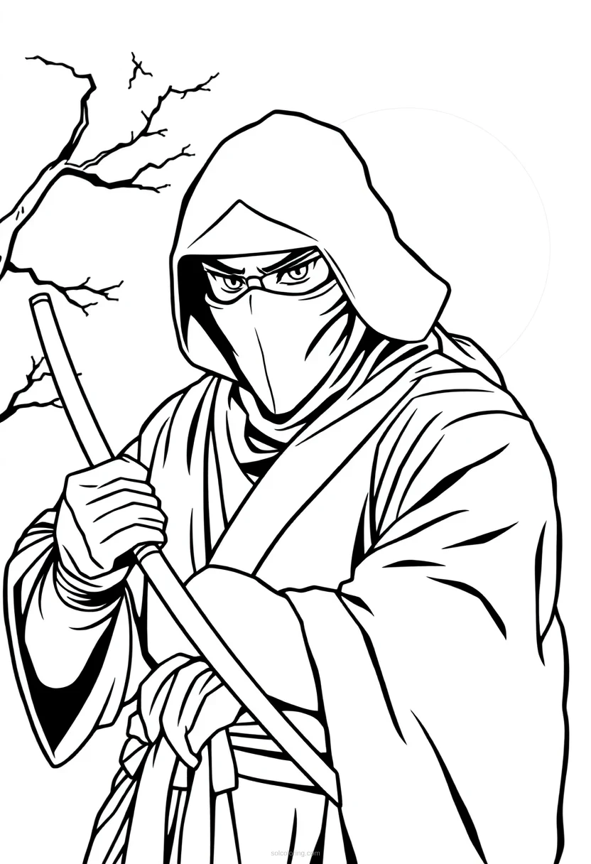 Japanese Ninja Warrior coloring pages