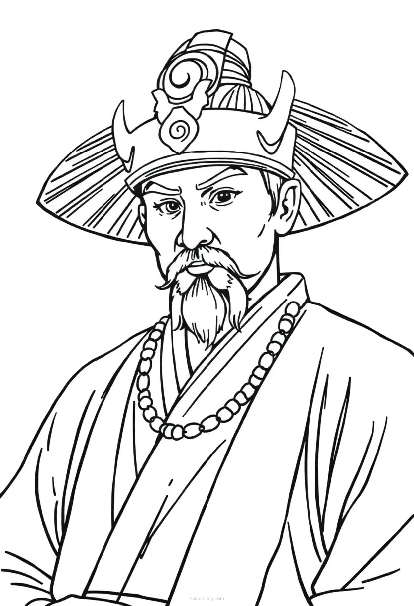 Japanese Shogun coloring pages
