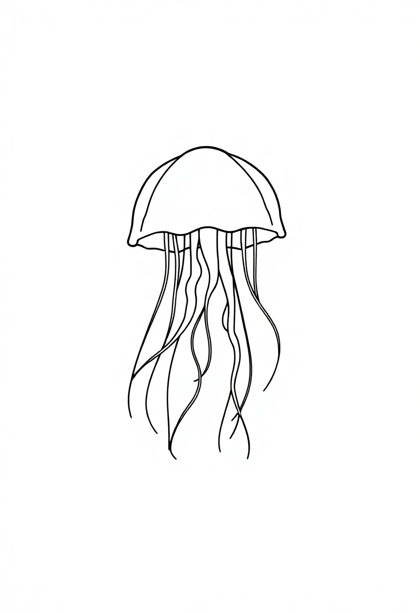 Jellyfish coloring pages
