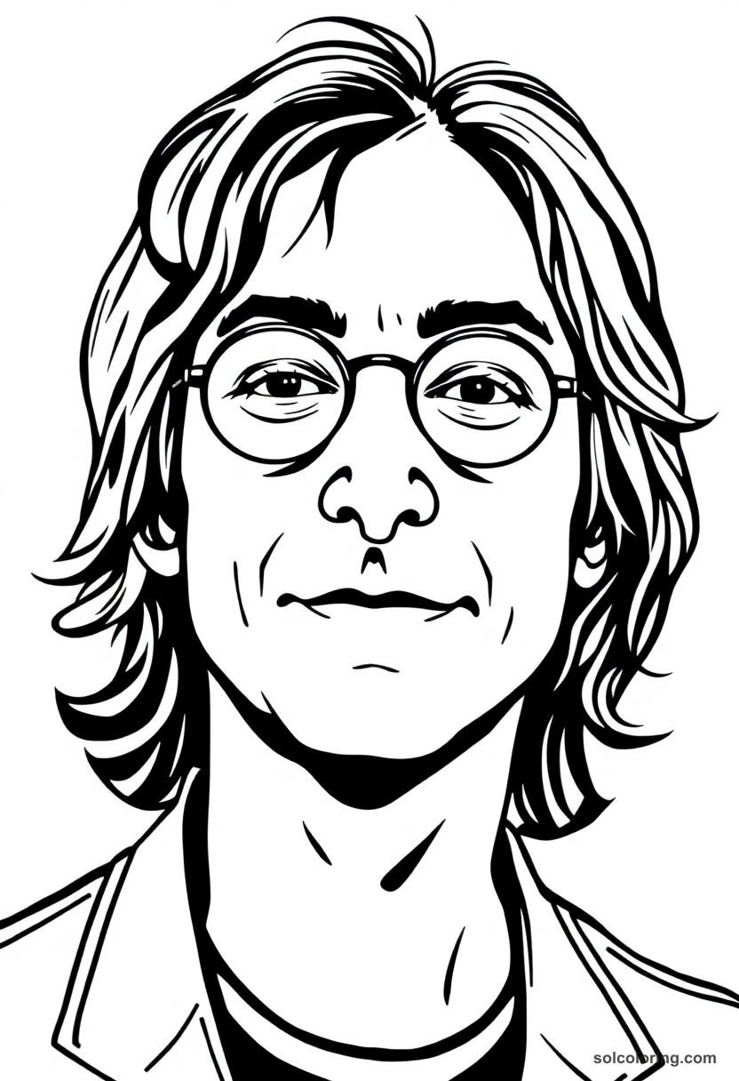 Illustrated Portrait John Lennon