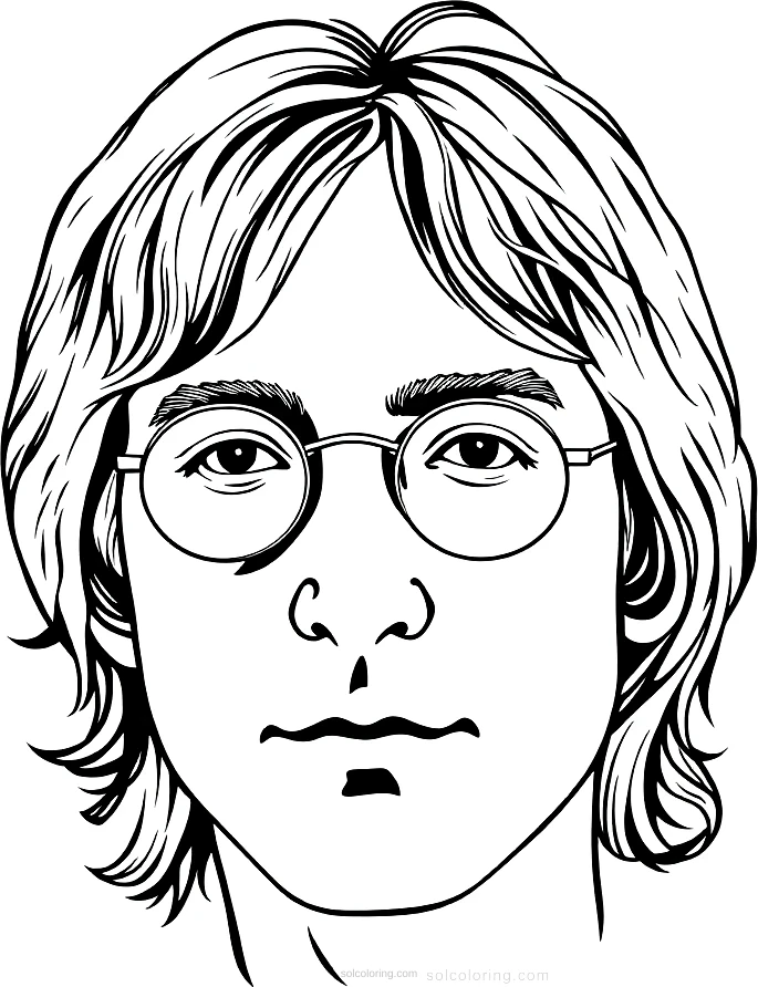 John Lennon Portrait coloring pages