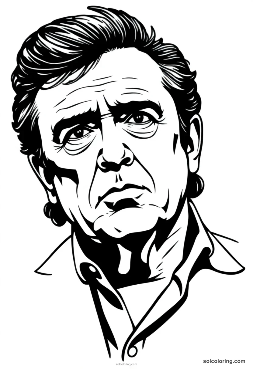 Johnny Cash coloring pages