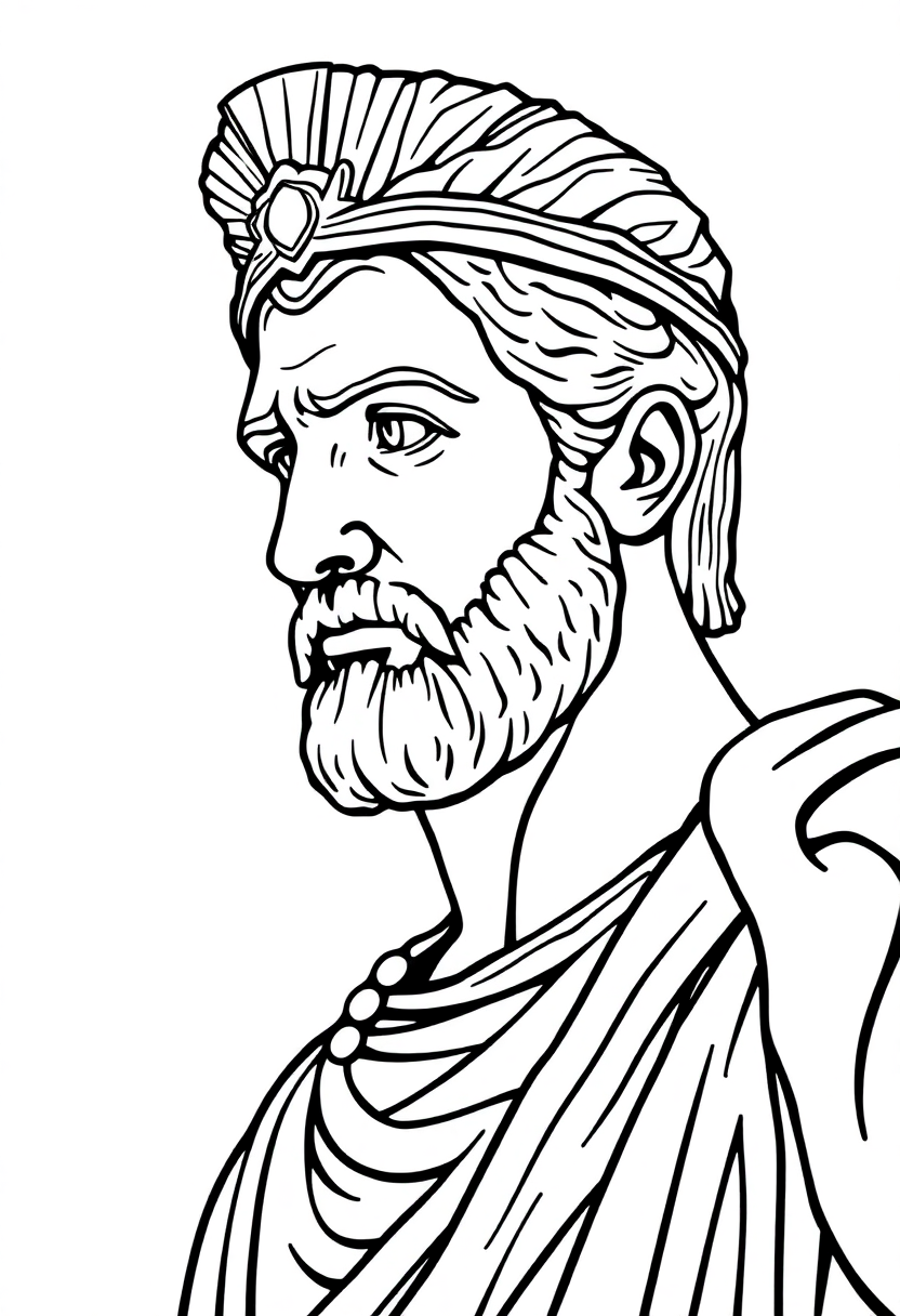 Julius Caesar Roman Leader coloring page, free printable