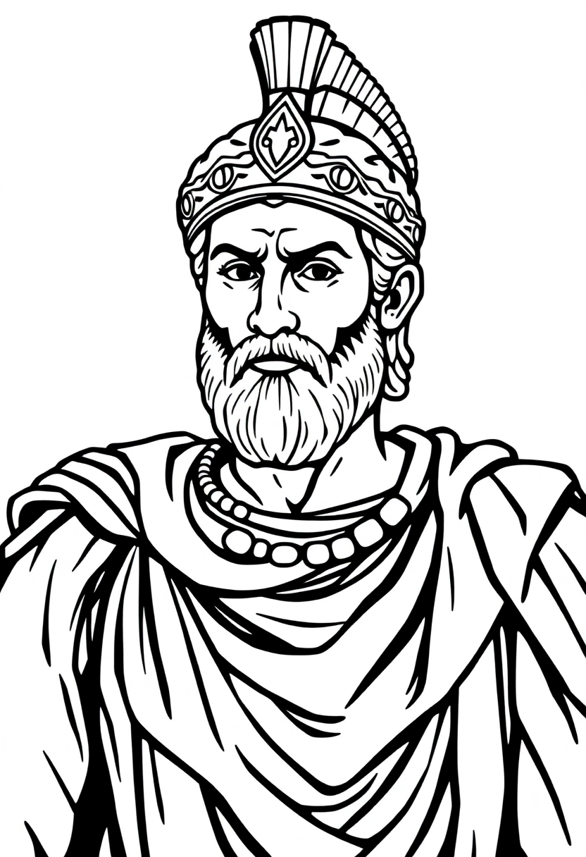 Julius Caesar Roman Leader coloring page, free printable