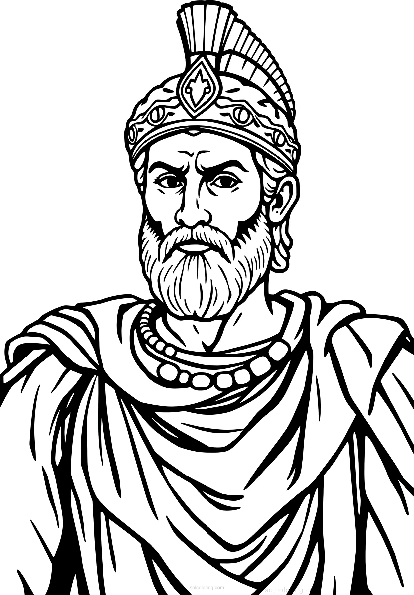 Julius Caesar Roman Leader coloring page for kids