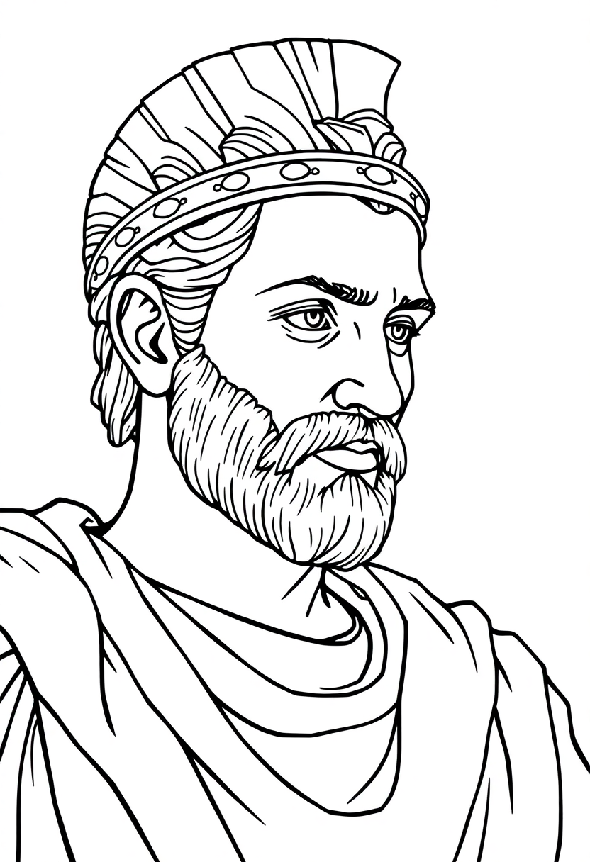 Julius Caesar Roman Leader coloring page, free printable