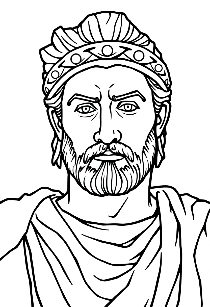 Julius Caesar Roman Leader coloring page, free printable