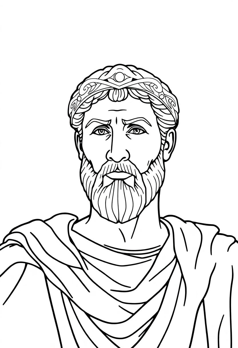 Julius Caesar Roman Leader coloring page, free printable