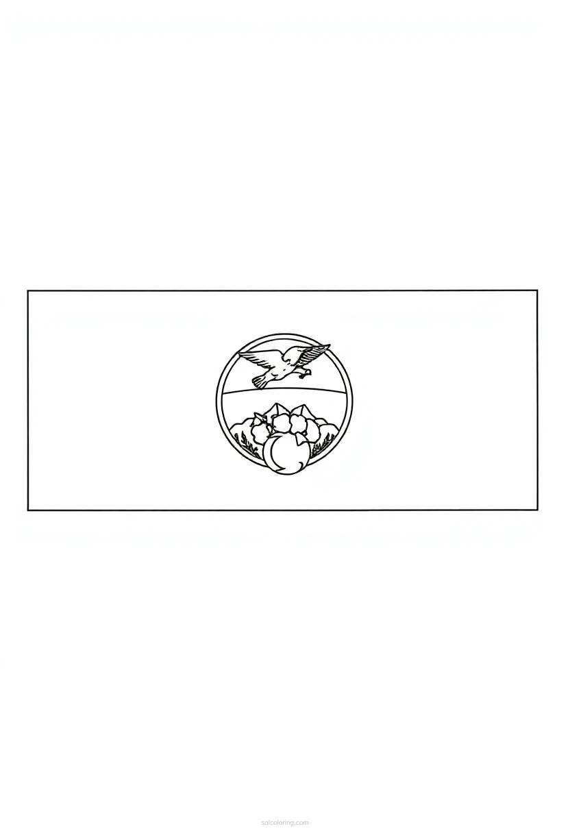 Kansas State Flag coloring page for kids