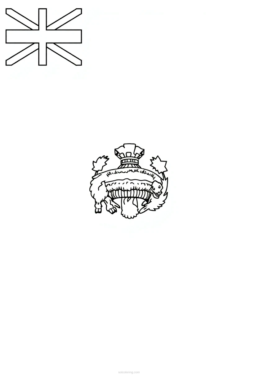 Kansas State Flag coloring page for kids