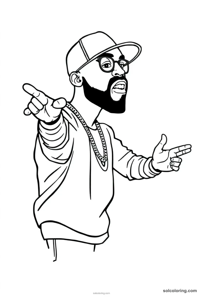 Kanye West coloring pages