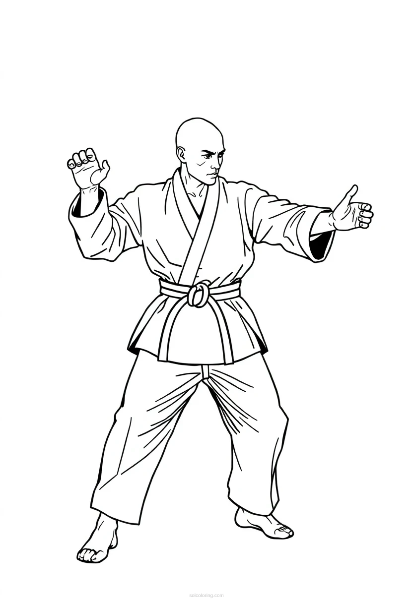 Karate Chibi coloring pages