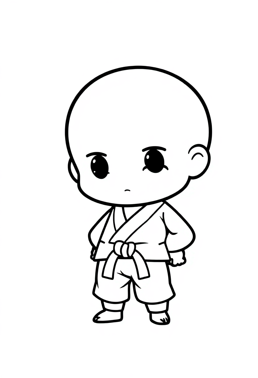 Karate coloring page, free printable