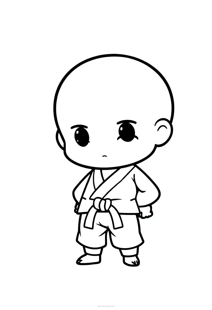 Karate coloring page for kids