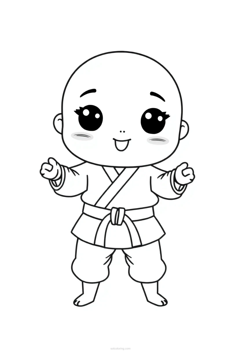Karate coloring page for kids