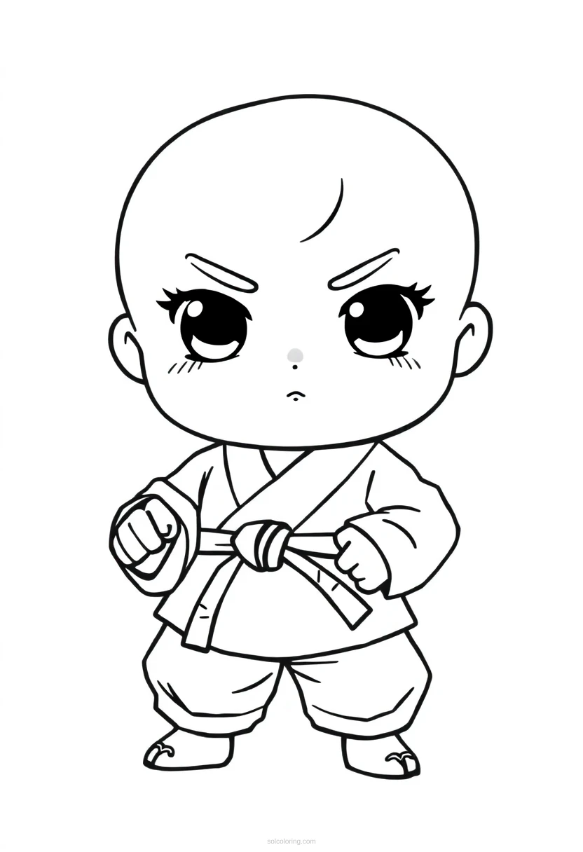 Karate coloring page for kids
