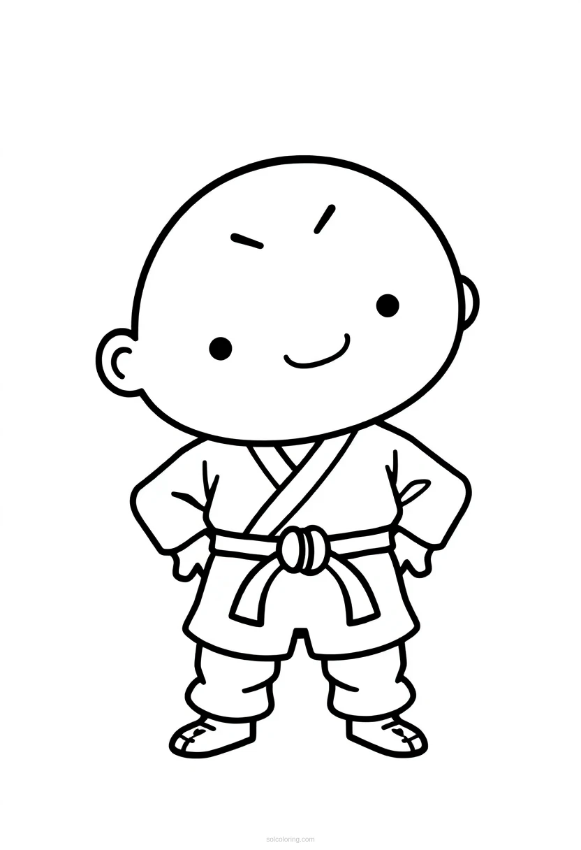Karate coloring page for kids