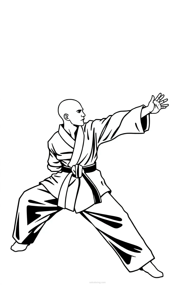 Karate Mandala coloring pages