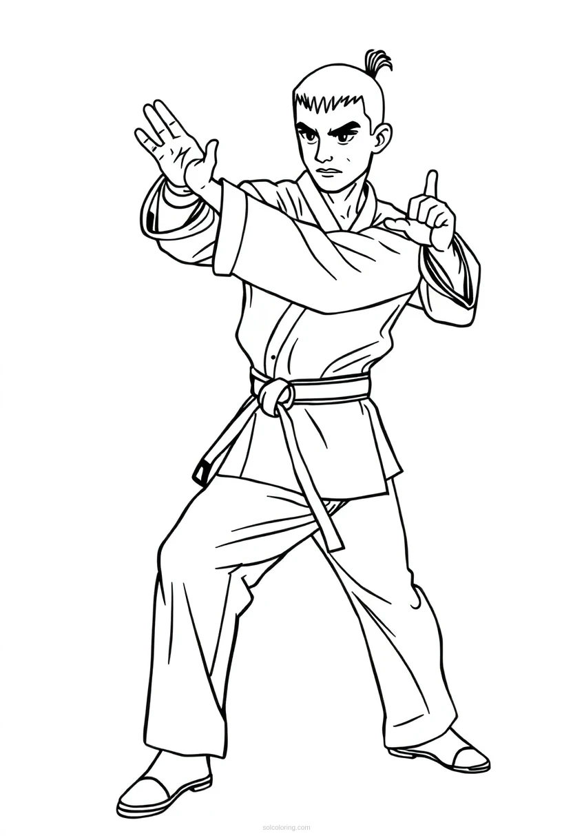 Karate coloring pages