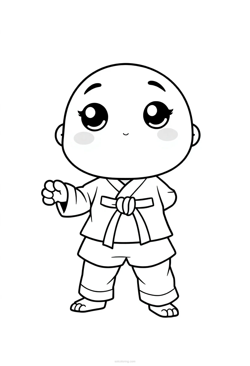 Karate coloring page for kids