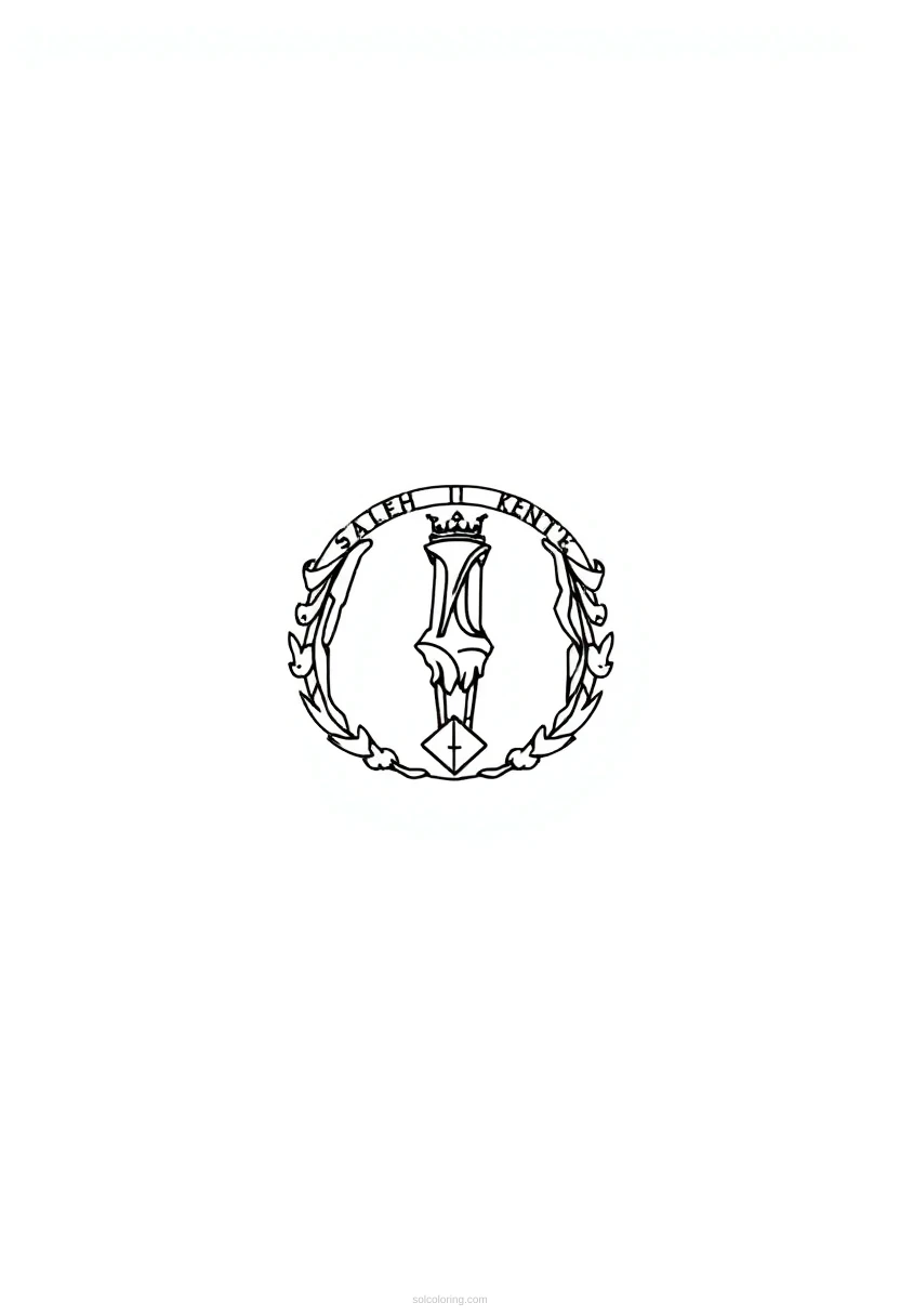 Kentucky State Flag coloring page for kids
